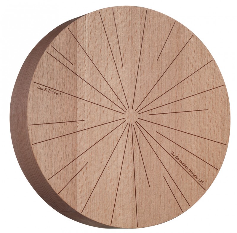 aus Buchenholz, Schneidebrett für Käse, rund, Sebastian Bergne - Ø 17 x 4,5 cm - Stück aus Buchenholz, Schneidebrett für Käse, rund, Sebastian Bergne - Ø 17 x 4,5 cm - Stück