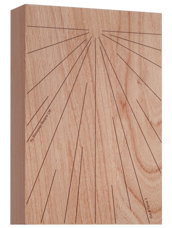 Beam pattern, made of beech wood, cutting board for cheese, rectangular, Sebastian Bergne - 20 x 14 x 4.5 cm - piece Beam pattern, made of beech wood, cutting board for cheese, rectangular, Sebastian Bergne - 20 x 14 x 4.5 cm - piece