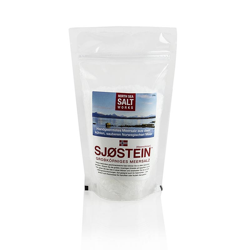 North Sea Salt Works, SJØSTEIN grobes Meersalz, aus Norwegen - 250 g - Beutel North Sea Salt Works, SJØSTEIN grobes Meersalz, aus Norwegen - 250 g - Beutel