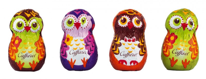 Funny Owl, Bulk, Schokoladenpralinen m.Gianduiacreme gefüllt, lose, Caffarel - 1.000 g - kg Funny Owl, Bulk, Schokoladenpralinen m.Gianduiacreme gefüllt, lose, Caffarel - 1.000 g - kg