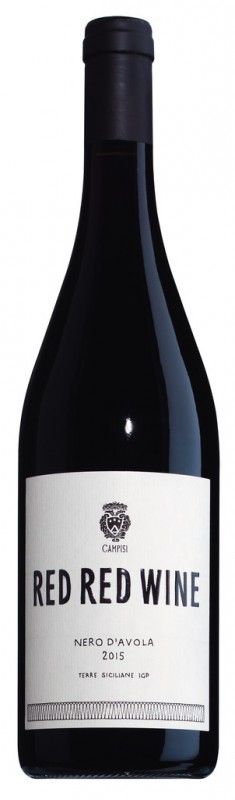 Red Red Wine - Nero d`Avola, Terre Sicil. IGP, organic, red wine, Vini Campisi - 0,75 l - bottle