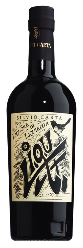 Zoethout likeur, Liquore di Liquirizia, Silvio Carta - 0,7 l - fles