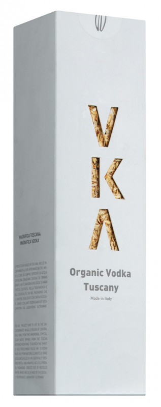 Vodka-Flasche in Geschenkpackung, Bio, VKA Organic Vodka Tuscany in astuccio, Futa - 0,7 l - Flasche Vodka-Flasche in Geschenkpackung, Bio, VKA Organic Vodka Tuscany in astuccio, Futa - 0,7 l - Flasche