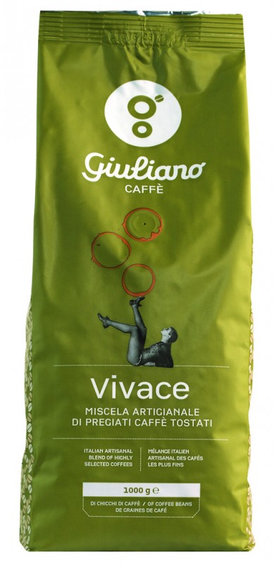 Vivace in grani, Kaffeebohnen, Giuliano - 1.000 g - Packung