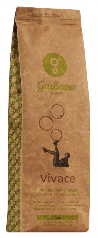 Vivace au grani, grains de café, Giuliano - 250 g - pack