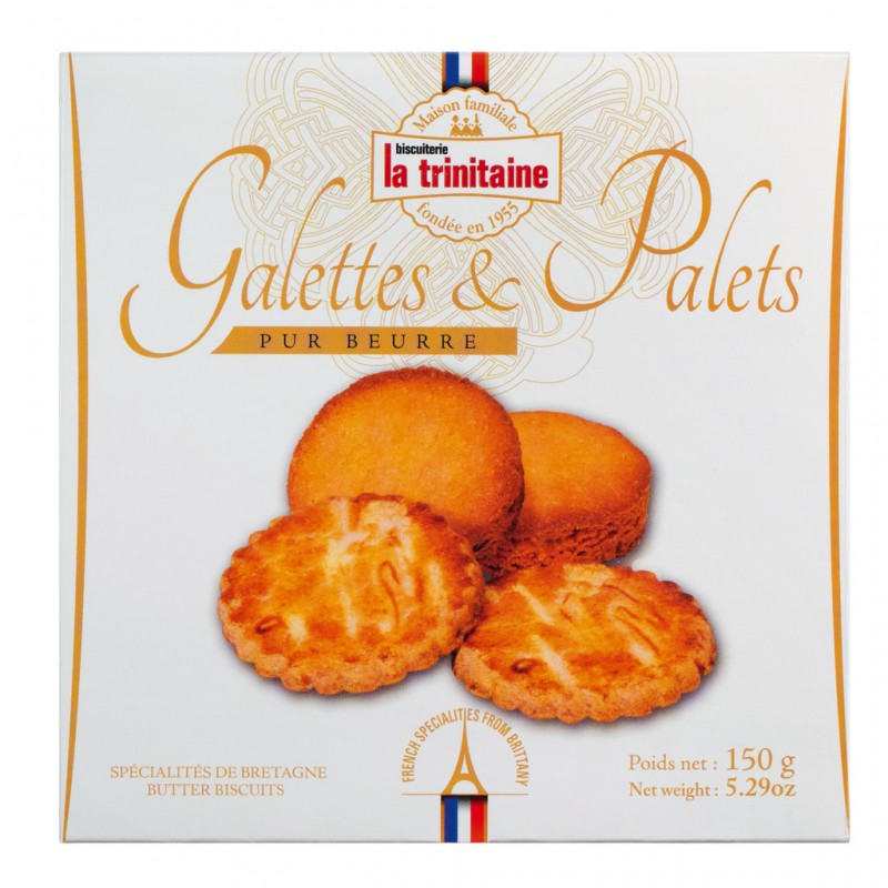 Galettes et Palets pur beurre, Buttergebäck aus der Bretagne, La Trinitaine - 150 g - Packung Galettes et Palets pur beurre, Buttergebäck aus der Bretagne, La Trinitaine - 150 g - Packung