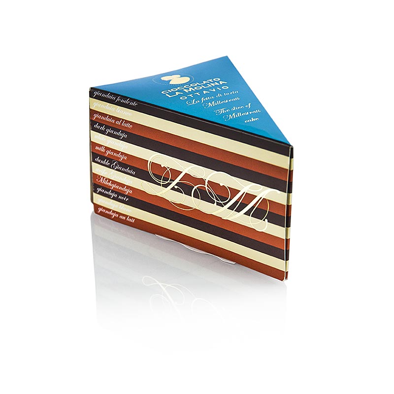 Ottavio - Stück des Millestrati Gianduja Schicht Nougat, La Molina - 250 g - Papier