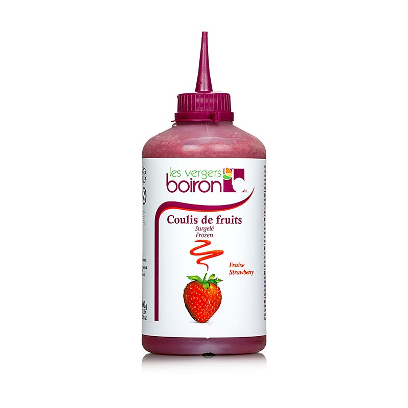 Coulis Erdbeer Sauce, 16% Zucker, Squeeze Flasche, Boiron - 500 g - Pe-flasche