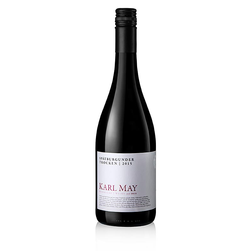 2015er Spätburgunder Gutswein, trocken, 12,5% vol., Karl May, BIO - 750 ml - Flasche 2015er Spätburgunder Gutswein, trocken, 12,5% vol., Karl May, BIO - 750 ml - Flasche