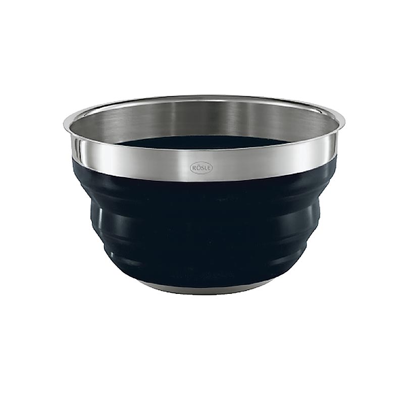 Rösle faltbare Schüssel, schwarz, 5,4 x 14,5cm, Ø 24cm - 1 St - Schachtel Rösle faltbare Schüssel, schwarz, 5,4 x 14,5cm, Ø 24cm - 1 St - Schachtel