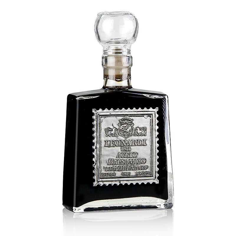 Leonardi - Aceto Balsamico IGP, Velluto Bordeaux, 15 jaar C0528 - 250 ml - fles Leonardi - Aceto Balsamico IGP, Velluto Bordeaux, 15 jaar C0528 - 250 ml - fles