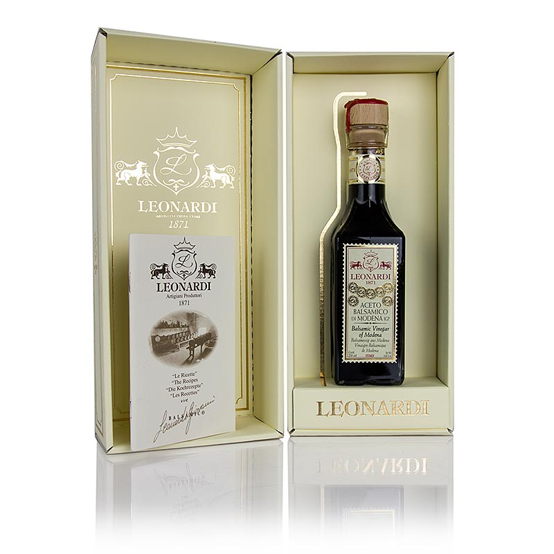 Leonardi - Aceto Balsamico di Modena IGP/BGA, Francobollo, 15 jaar L196 - 250 ml - fles Leonardi - Aceto Balsamico di Modena IGP/BGA, Francobollo, 15 jaar L196 - 250 ml - fles