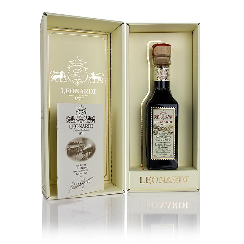 Leonardi - Aceto Balsamico di Modena IGP/IGP, Francobollo, 15 ans L196 - 250 ml - bouteille