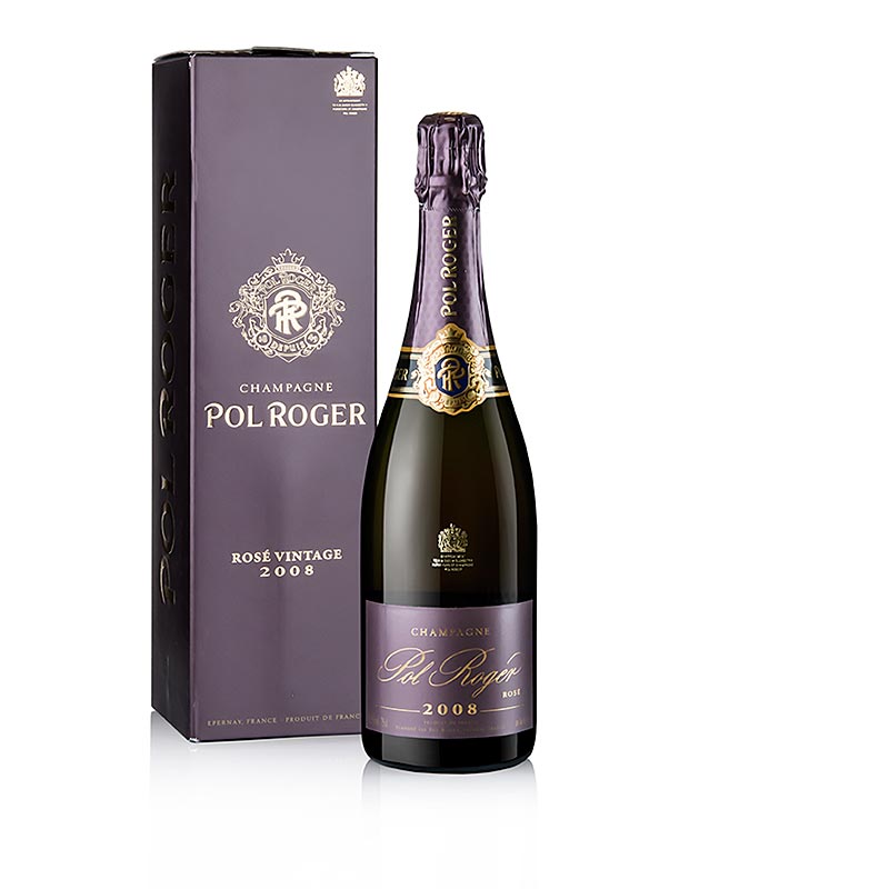 Champagner Pol Roger 2008er Rosé, brut, 12,5% vol., 93 WS - 750 ml - Flasche Champagner Pol Roger 2008er Rosé, brut, 12,5% vol., 93 WS - 750 ml - Flasche