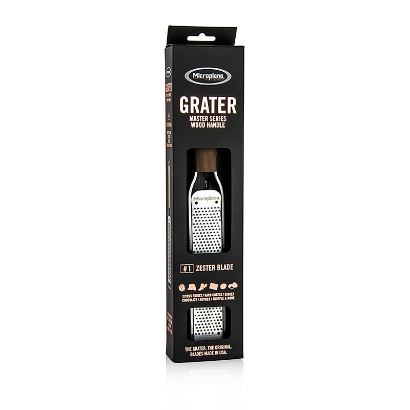 Grater Microplane Master Series, Zester, with wooden handle, (43320) - 1 St - foil
