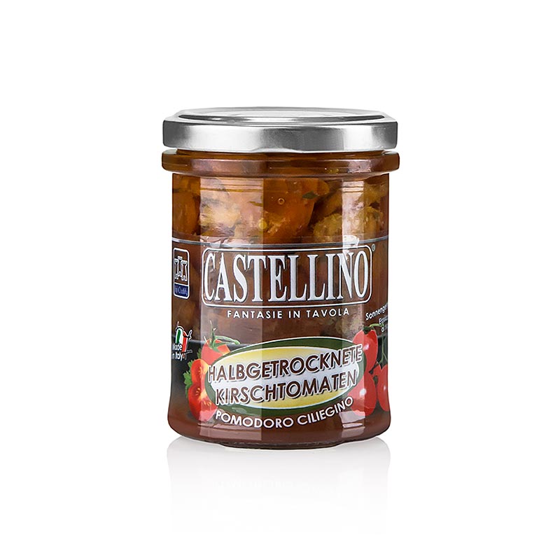 Pickled semi-dried cherry tomatoes, in sunflower oil - 180 g - Glass