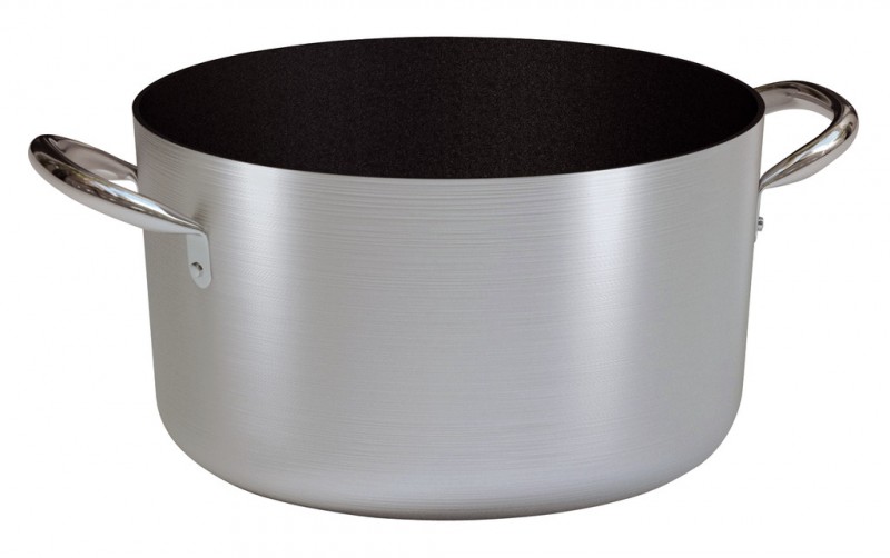 Kerastone-Beschichtung, Edehlstahlgriff, Aluminium-Topf mit 2 Griffen 18,5 cm hoch Ø 32, Ballarini - 32 cm - Stück Kerastone-Beschichtung, Edehlstahlgriff, Aluminium-Topf mit 2 Griffen 18,5 cm hoch Ø 32, Ballarini - 32 cm - Stück