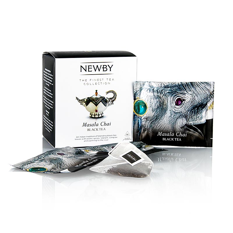 Newby Tea Masala Chai, schwarzer Tee - 37,5 g, 15 Stück - Karton