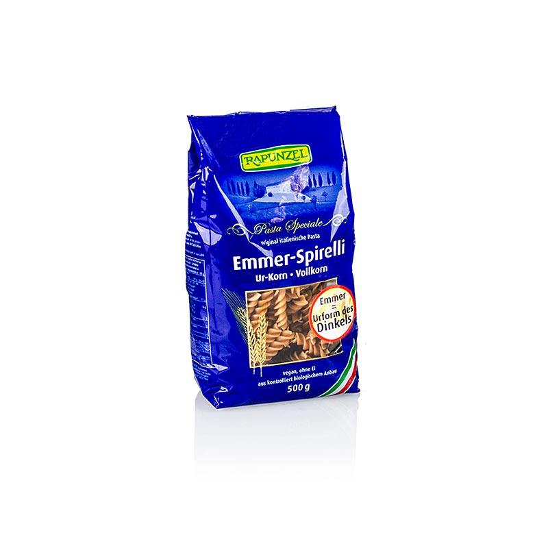 Rapunzel, Emmer noodles - Spirelli, whole grains, BIO - 500 g - bag