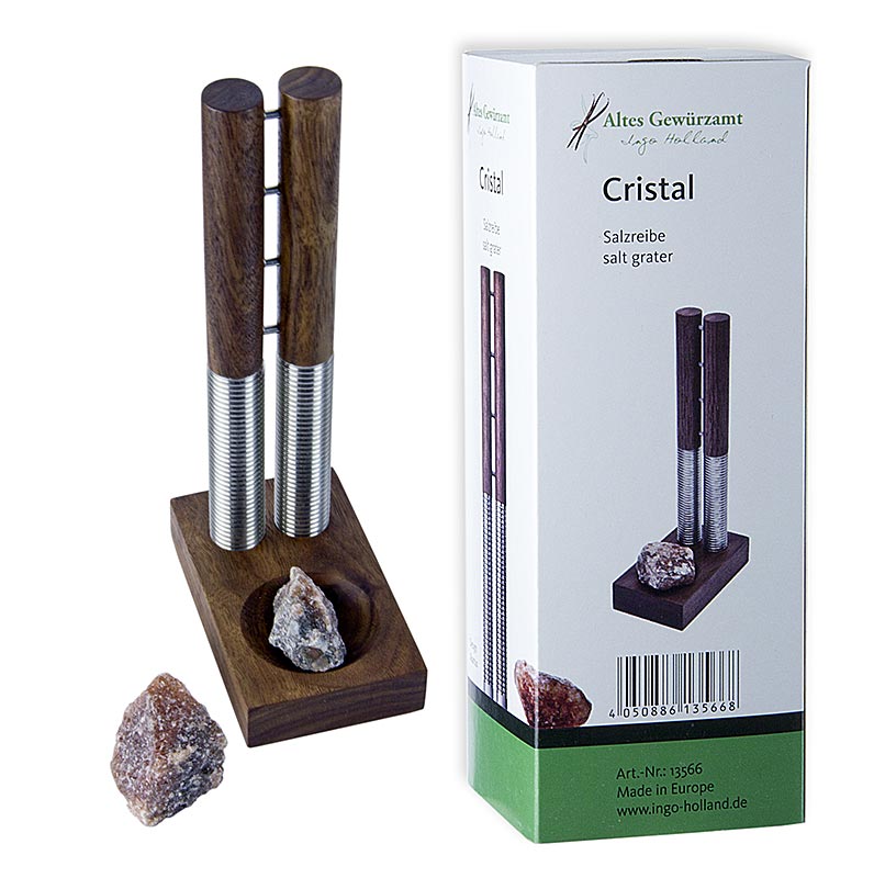 Cristal Salzreibe und Bergkernsalz Brocken, Altes Gewürzamt - Ingo Holland Edition - 2 tlg. - Karton Cristal Salzreibe und Bergkernsalz Brocken, Altes Gewürzamt - Ingo Holland Edition - 2 tlg. - Karton