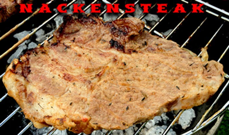 Grillnackensteaks fertig mariniert vom Schwein, Landmetzgerei Heinrichs - 2x ca. 180 g - Vakuumverpackung Grillnackensteaks fertig mariniert vom Schwein, Landmetzgerei Heinrichs - 2x ca. 180 g - Vakuumverpackung
