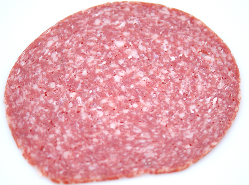 Cervelatwurst geschnitten, Landmetzgerei Heinrichs - pro 100 g - Vakuumverpackung Cervelatwurst geschnitten, Landmetzgerei Heinrichs - pro 100 g - Vakuumverpackung
