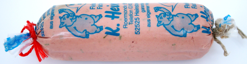 Leberwurst mit Schnittlauch, Landmetzgerei Heinrichs - ca. 140 g - Stück Leberwurst mit Schnittlauch, Landmetzgerei Heinrichs - ca. 140 g - Stück