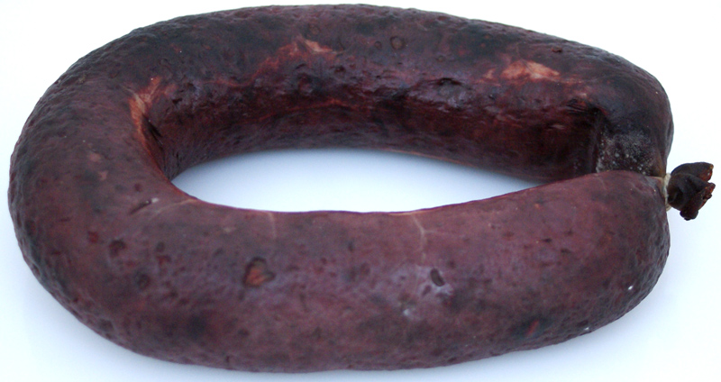 Blutwurst geräuchert, Landmetzgerei Heinrichs - ca. 440 g - Stück Blutwurst geräuchert, Landmetzgerei Heinrichs - ca. 440 g - Stück