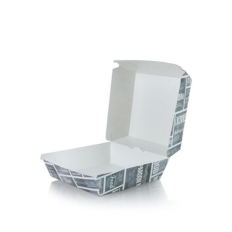 Einweg Burger-Box M, 115 x 115 x 70 mm, Pappe, Kreide Konzept - 300 St - Karton