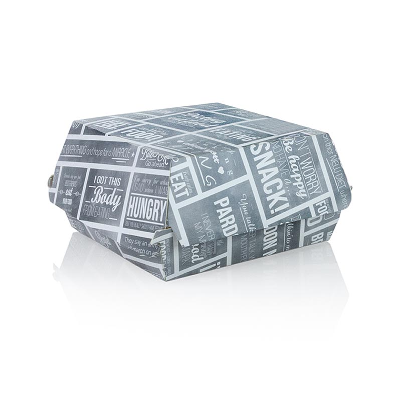 Einweg Burger-Box M, 115 x 115 x 70 mm, Pappe, Kreide Konzept - 300 St - Karton
