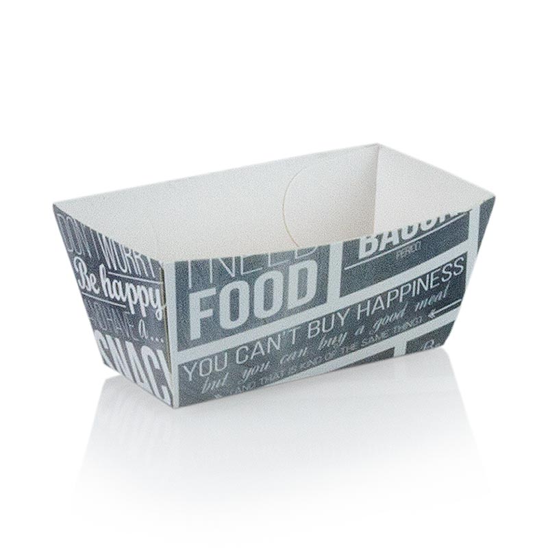 Disposable French Pot S, 90 x 70 x 35 mm, cardboard, chalk concept - 400 St - carton