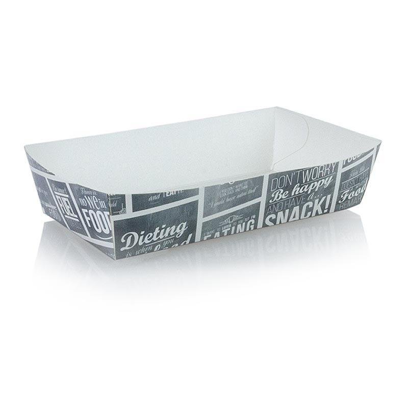 Disposable French fries L, 150 x 70 x 35 mm, cardboard, chalk concept - 400 St - carton