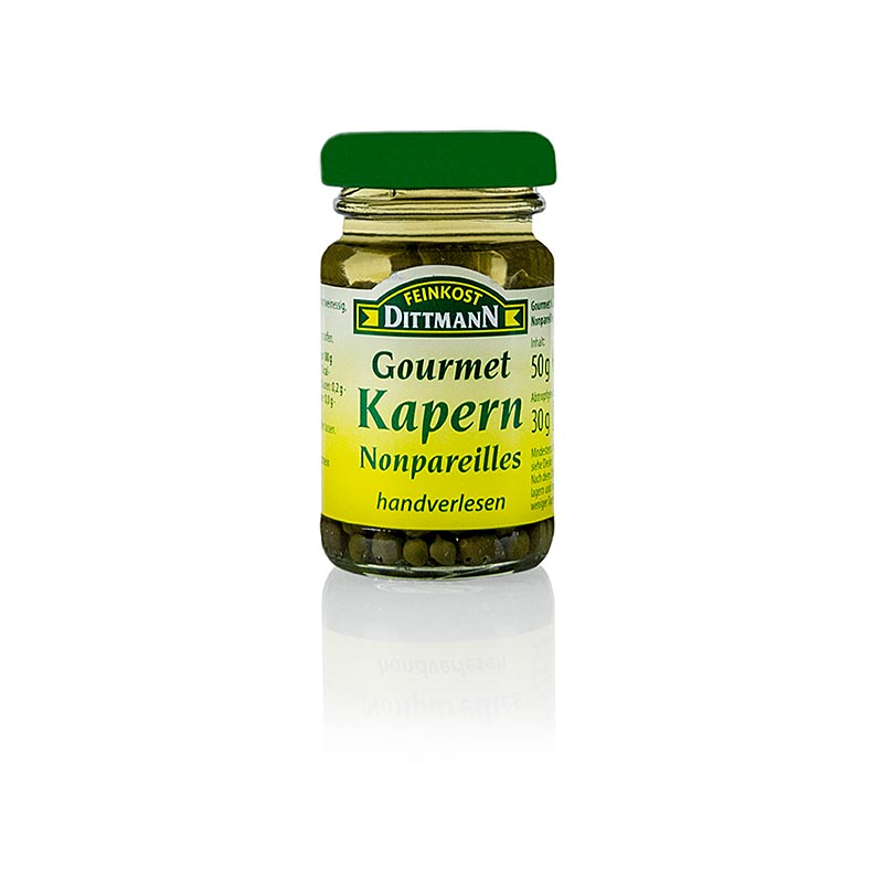 Kapern Nonpareilles, Ø 4-7mm, Dittmann - 50 g - Glas