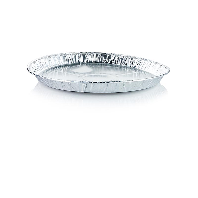 Disposable take away aluminum trays, round, Ø 27cm x 2.2 cm - 5 St - carton