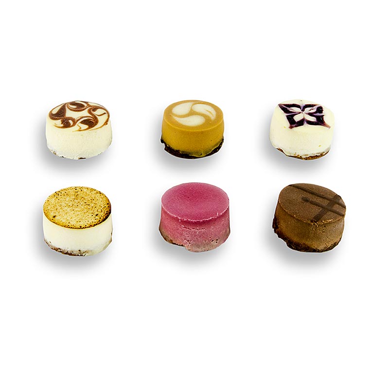 La Rose Noire - Petit Cheese Cake Mischung, 6 Sorten - 1,632 kg, 96 St - Karton