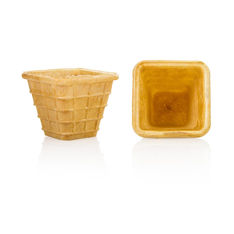 Portions Waffelbecher, 48x48x56mm, 80ml - 1,9 kg, 600 Stück - Karton