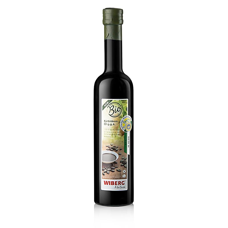 Wiberg Steirisches Kürbiskern Öl g.g.A., 100% sortenrein, BIO - 500 ml - Flasche Wiberg Steirisches Kürbiskern Öl g.g.A., 100% sortenrein, BIO - 500 ml - Flasche