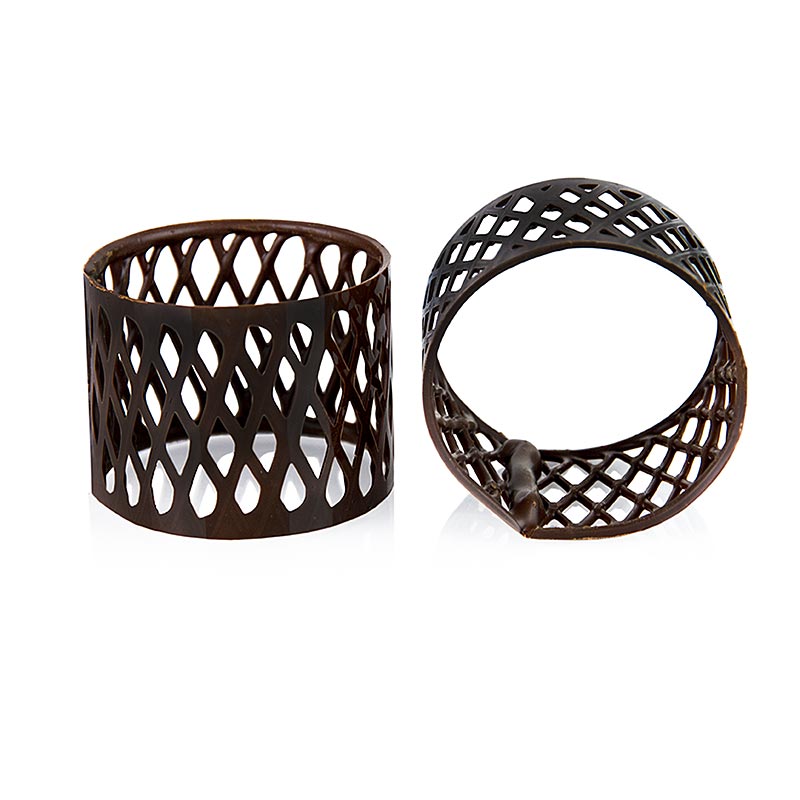 Napkin rings - small, dark chocolate, ø 55mm, 40mm high - 330 g, 44 St - carton
