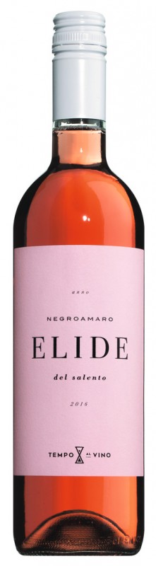 Negroamaro Rose Salento IGT Elide, vin rosé, Tempo al Vino - 0,75 l - bouteille