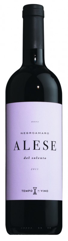 Negroamaro Rosso Salento IGT Alese, rode wijn, Tempo al Vino - 0,75 l - fles