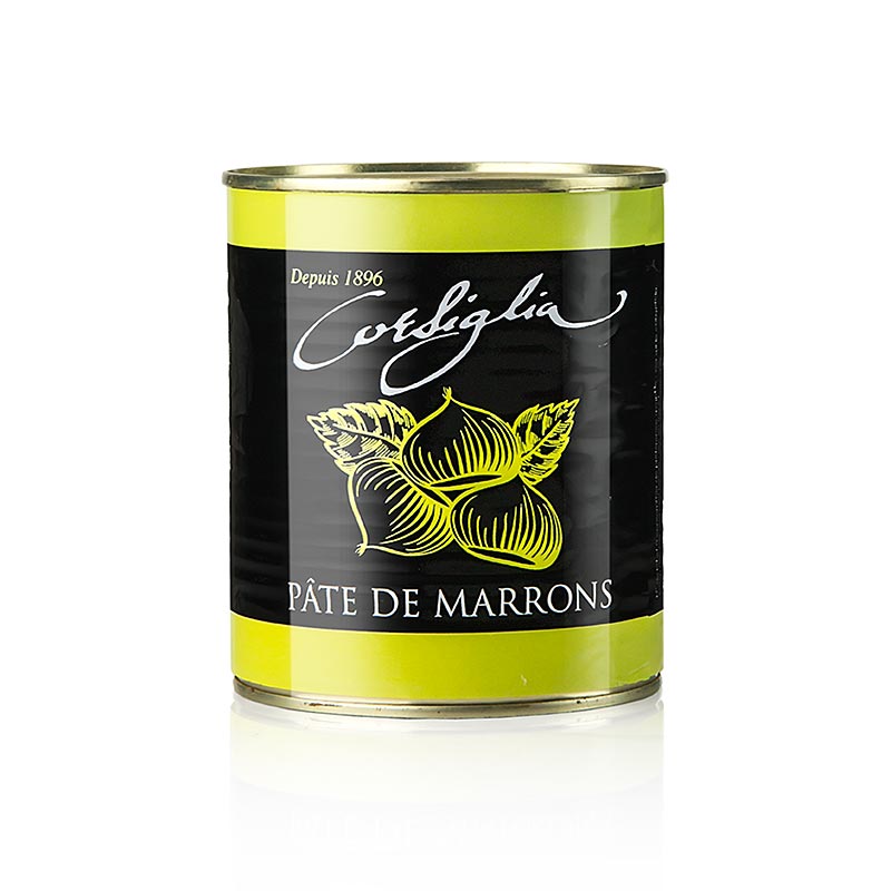 Maronen Paste, mit Vanille, fest & süß (grüne Dose), Corsiglia Facor - 1 kg - Dose