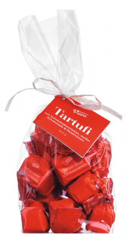 Tartufi dolci alla stracciatella, sacchetto, white chocolate truffle stracciatella, sachet, Viani - 200 g - bag