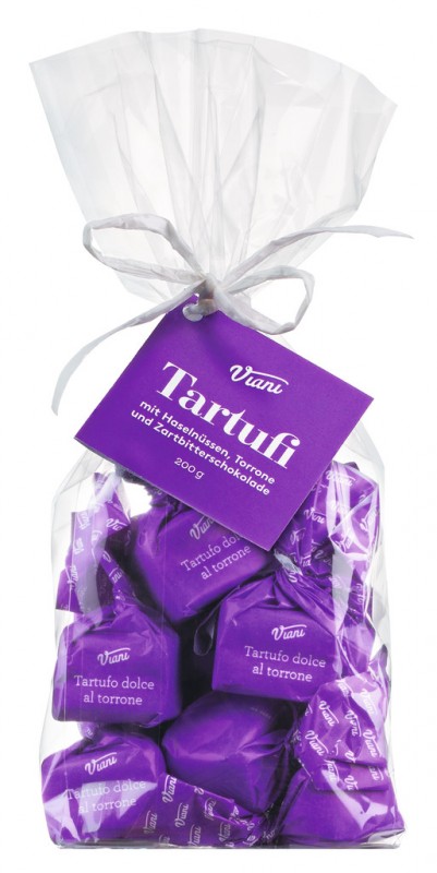 Tartufi dolci al torrone, sacchetto, chocolate truffle with torrone, sachet, viani - 200 g - bag