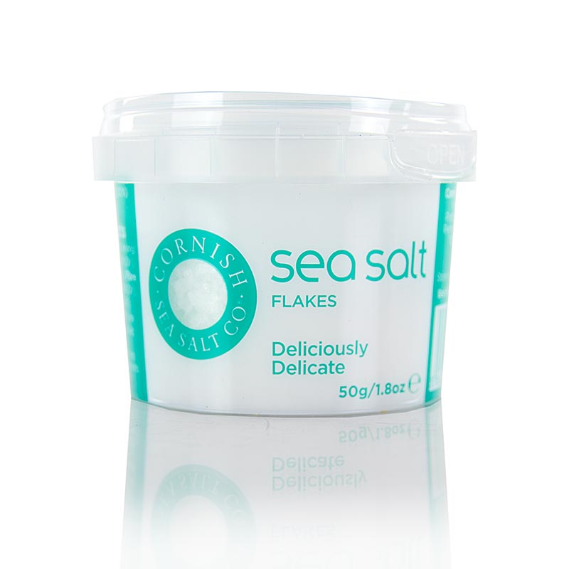 Sea Cornish sel, flocons grossiers de sel de mer de Cornwall / Angleterre - 50 g - Pe-dose