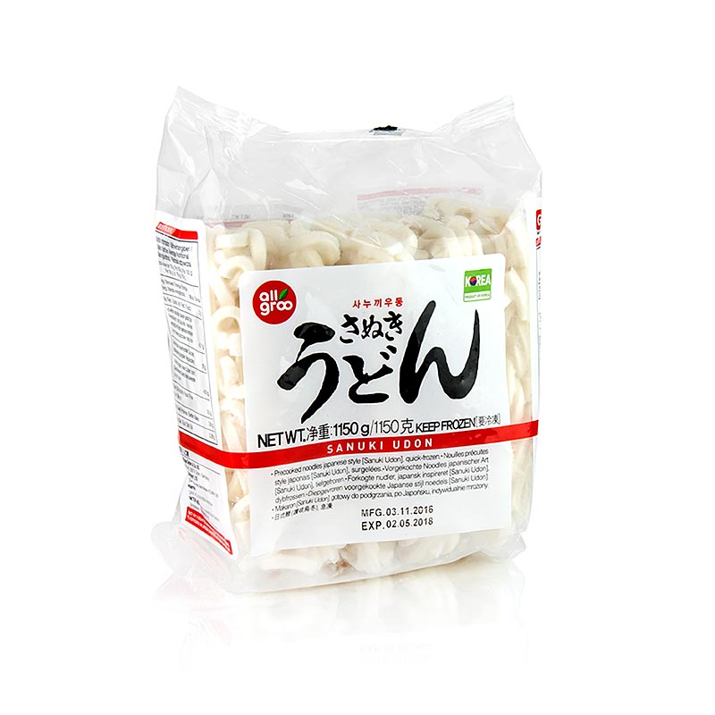 Udon nudler - hvede nudler, lyse, ovale - 1,15 kg, 5 x 230 g - taske