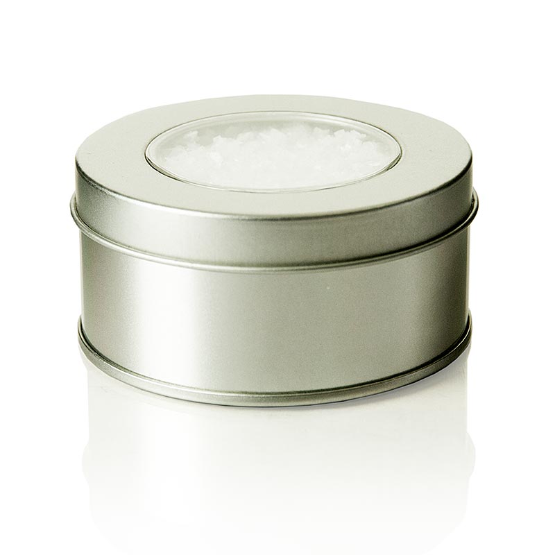 Jozo gourmet zout, in vlokken, zilveren juwelendoos - 100 g - kan