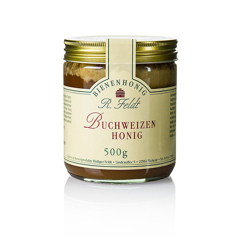 Buckwheat honey, field Vetch, Canada, dark, creamy, very strong, caramel - 500 g - Glass