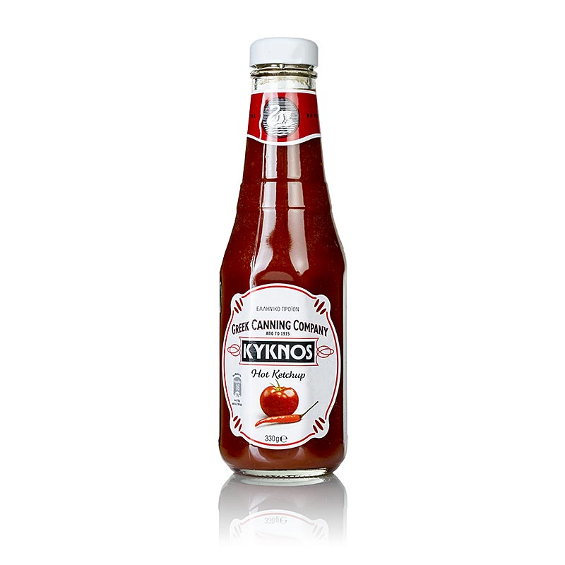 Tomato ketchup, spicy, Kyknos, Greece - 290 ml - bottle