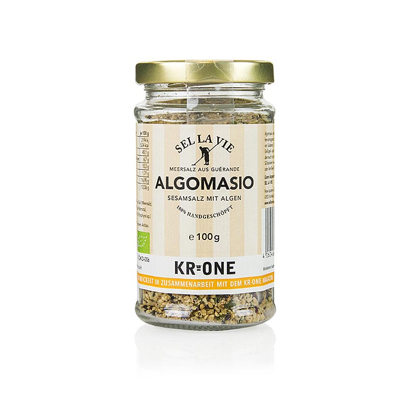 Algomasio, sesame salt with algae, Sel la Vie, BIO - 100 g - Glass