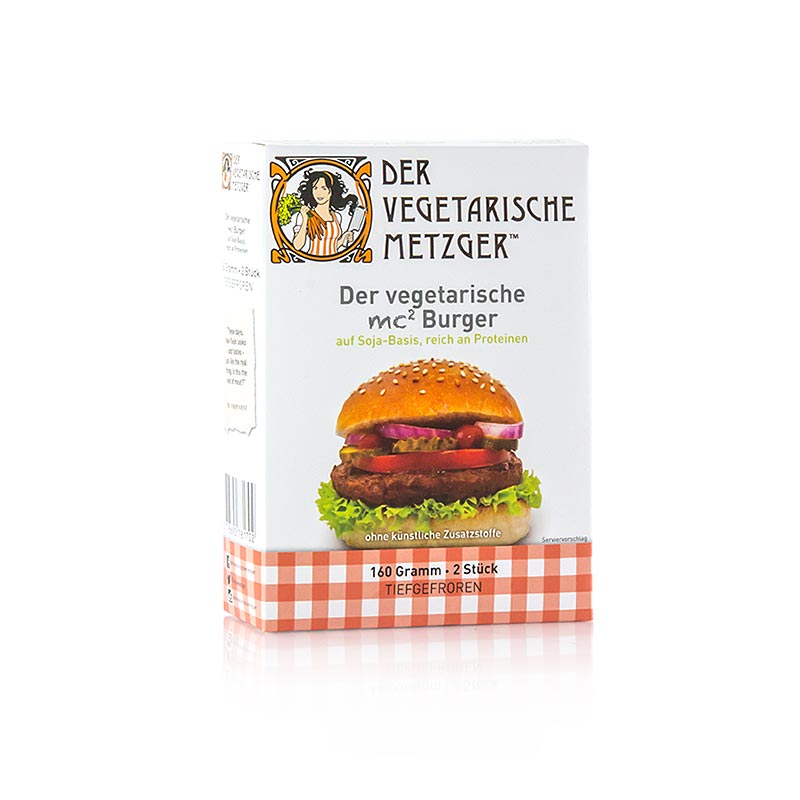 Vegetarische mc?2 Burger, Sojabasis, DVM - 160 g, 2 St - Karton Vegetarische mc?2 Burger, Sojabasis, DVM - 160 g, 2 St - Karton